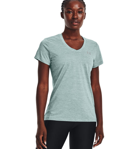 Under Armour Womens Tech Twist V-Neck Short Sleeve Shirt - Quick-Drying and Ultra-Soft