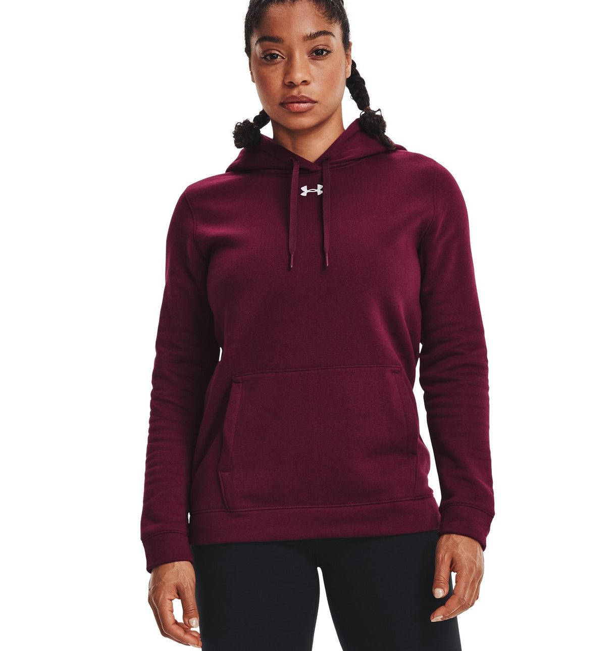 Under Armour Womens Hustle Fleece Hoodie - Ultra-Soft with Adjustable Drawcords
