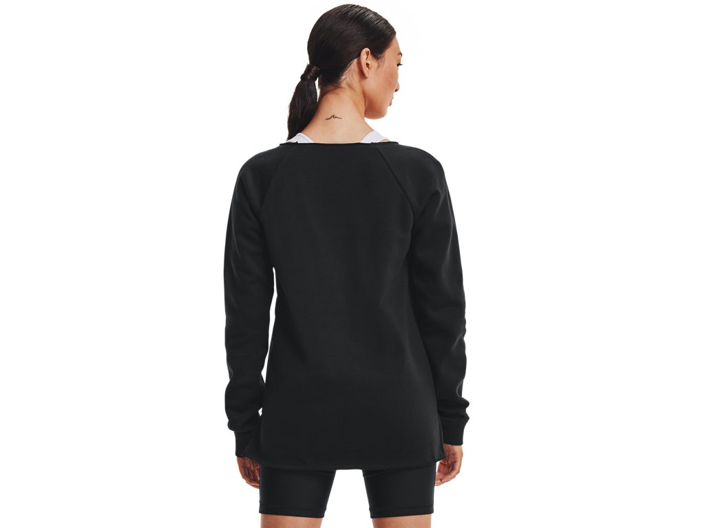 Under Armour Womens Hustle Fleece Crew Apparel - 4-Way Stretch Material