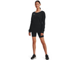 Under Armour Womens Hustle Fleece Crew Apparel - 4-Way Stretch Material