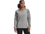 Under Armour Womens Hustle Fleece Crew Apparel - 4-Way Stretch Material