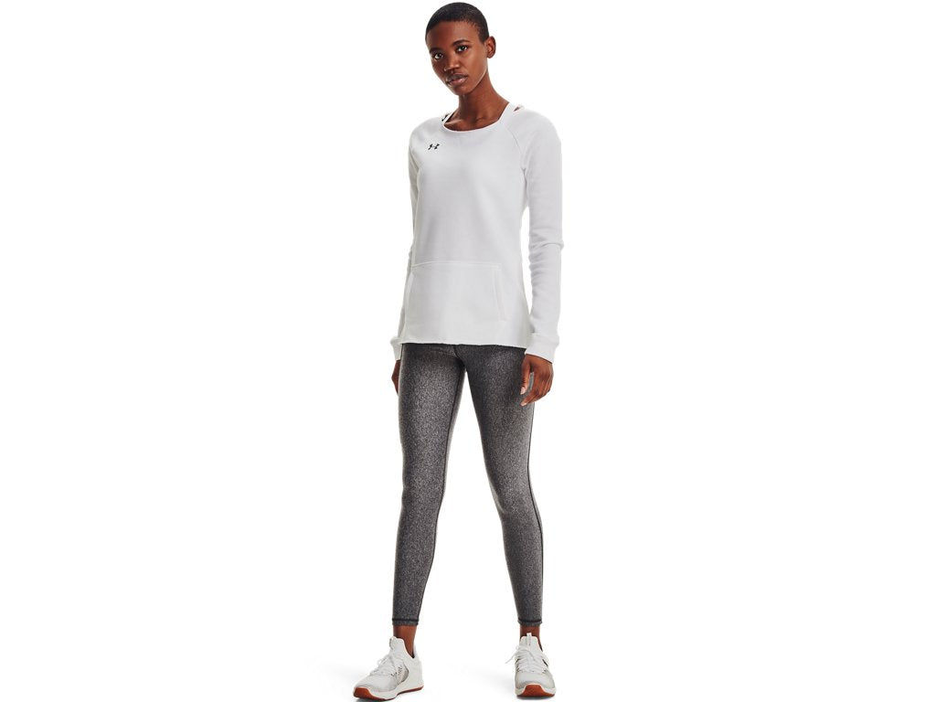 Under Armour Womens Hustle Fleece Crew Apparel - 4-Way Stretch Material