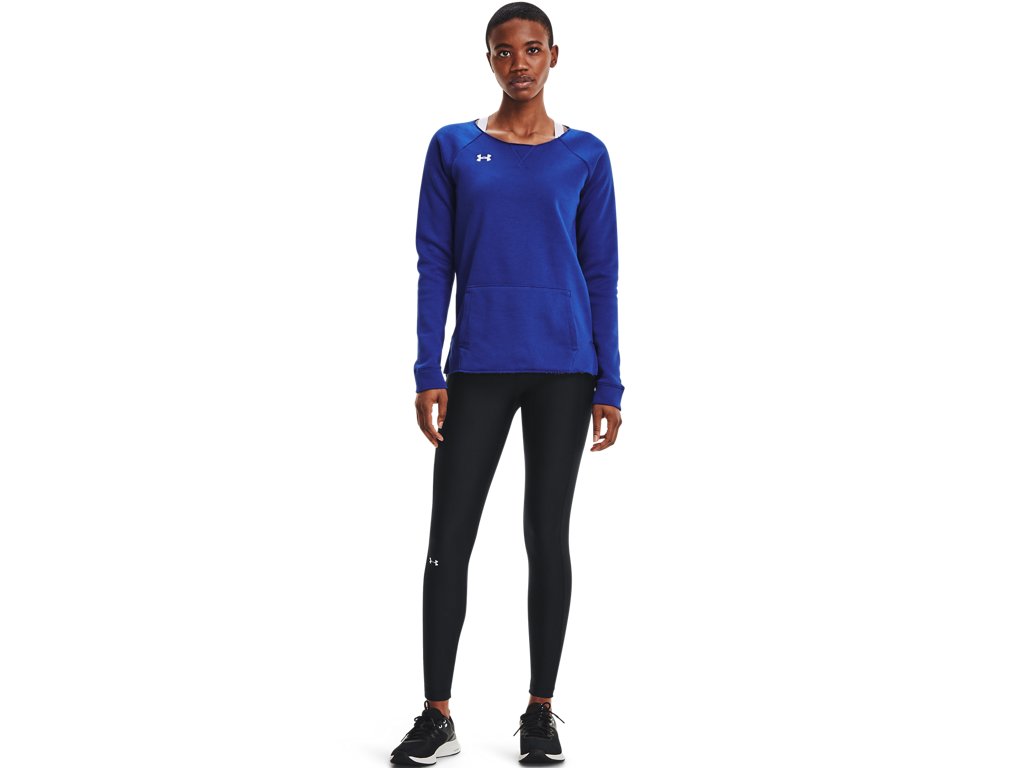 Under Armour Womens Hustle Fleece Crew Apparel - 4-Way Stretch Material