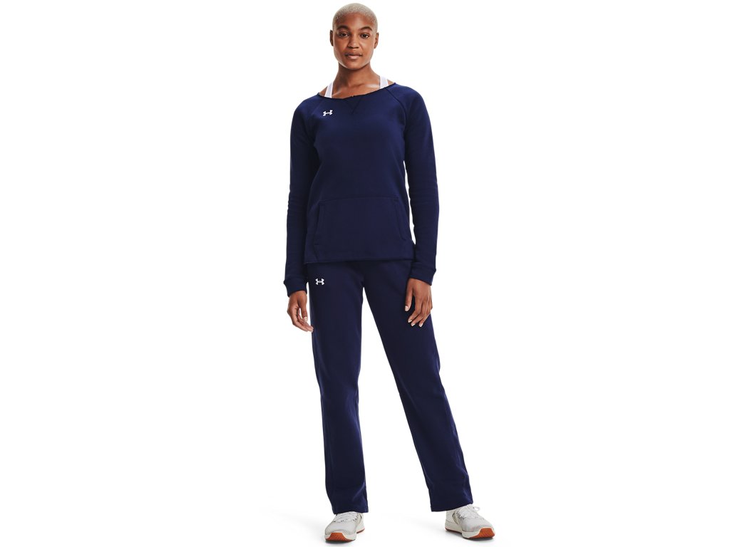 Under Armour Womens Hustle Fleece Crew Apparel - 4-Way Stretch Material