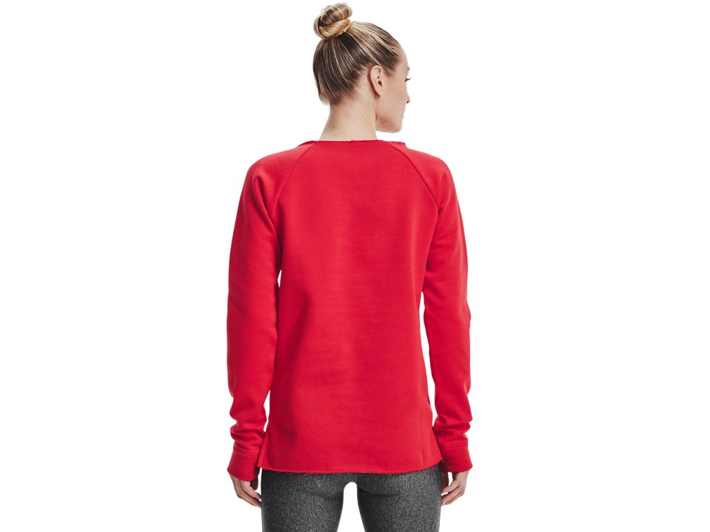 Under Armour Womens Hustle Fleece Crew Apparel - 4-Way Stretch Material