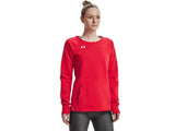 Under Armour Womens Hustle Fleece Crew Apparel - 4-Way Stretch Material