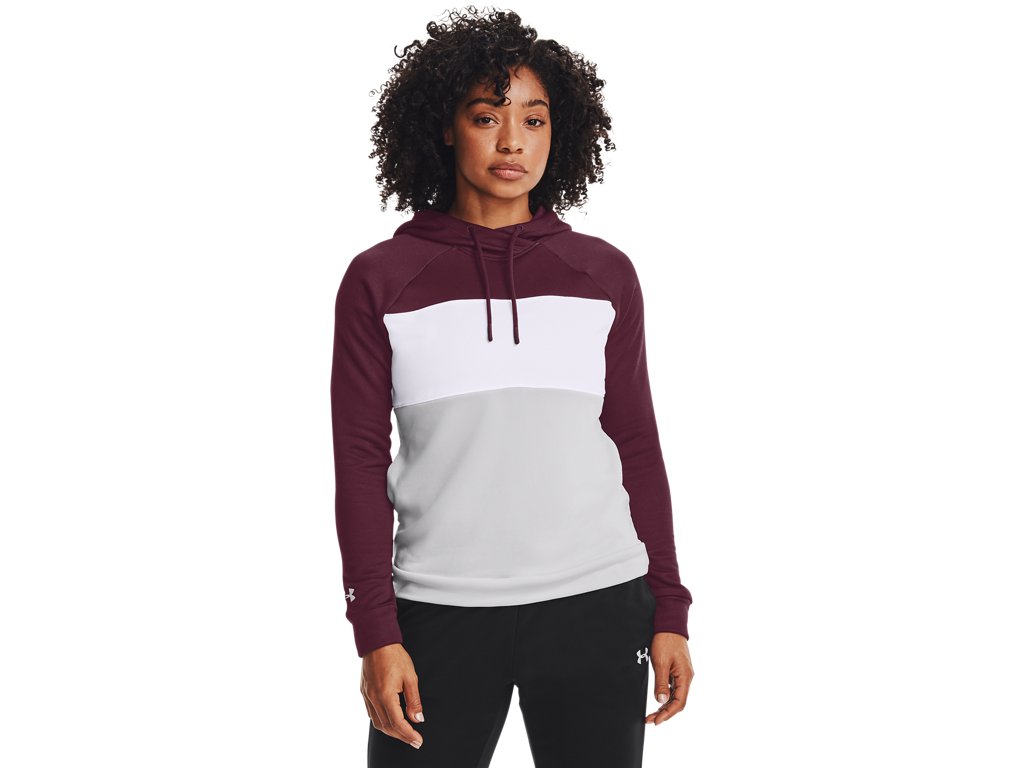 Under Armour Women's Qualifier Fleece Blocked Hoodie Apparel - Sweat Wicking