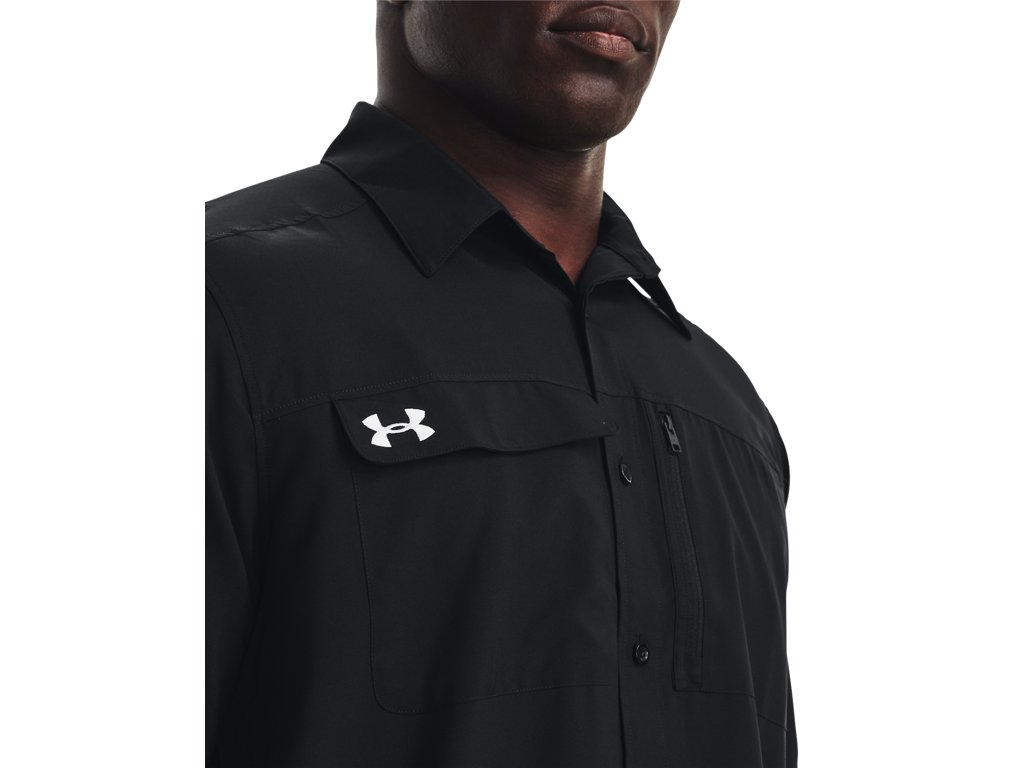 Under Armour Men's UA Motivator Coach's Button Up Shirt - Stain-Resistant and Breathable