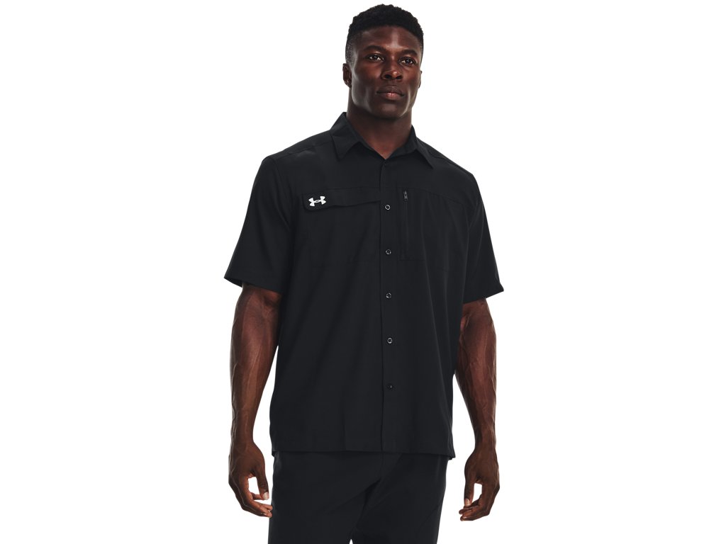 Under Armour Men's UA Motivator Coach's Button Up Shirt - Stain-Resistant and Breathable