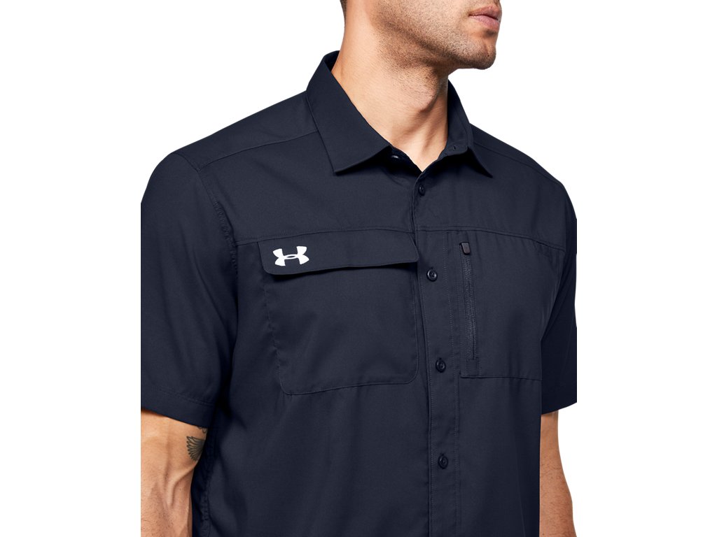 Under Armour Men's UA Motivator Coach's Button Up Shirt - Stain-Resistant and Breathable