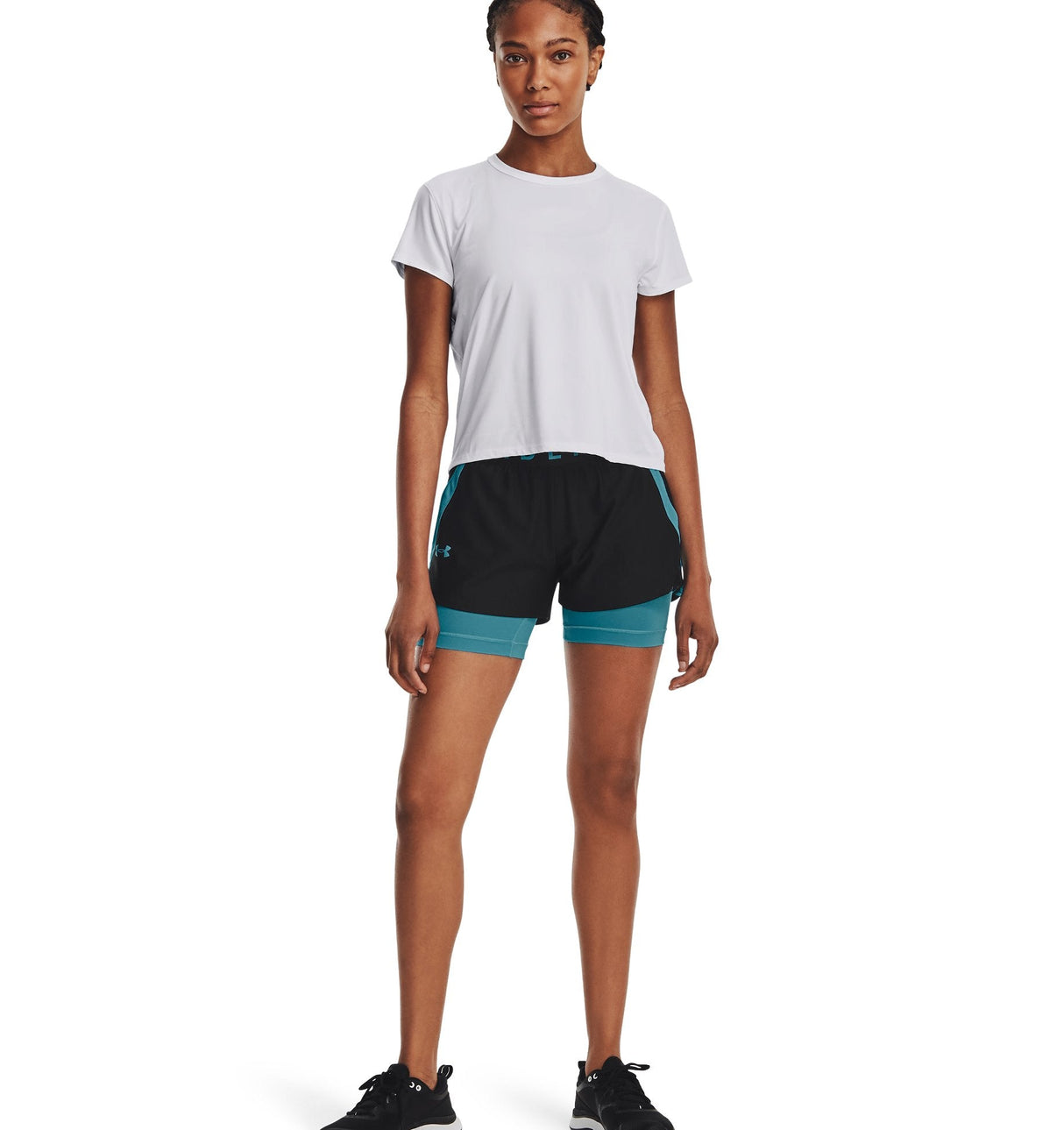 Under Armour Womens Play Up 2-in-1 Shorts - Sweat Wicking and Quick Drying