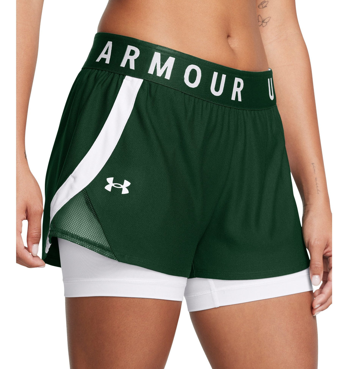 Under Armour Womens Play Up 2-in-1 Shorts - Sweat Wicking and Quick Drying