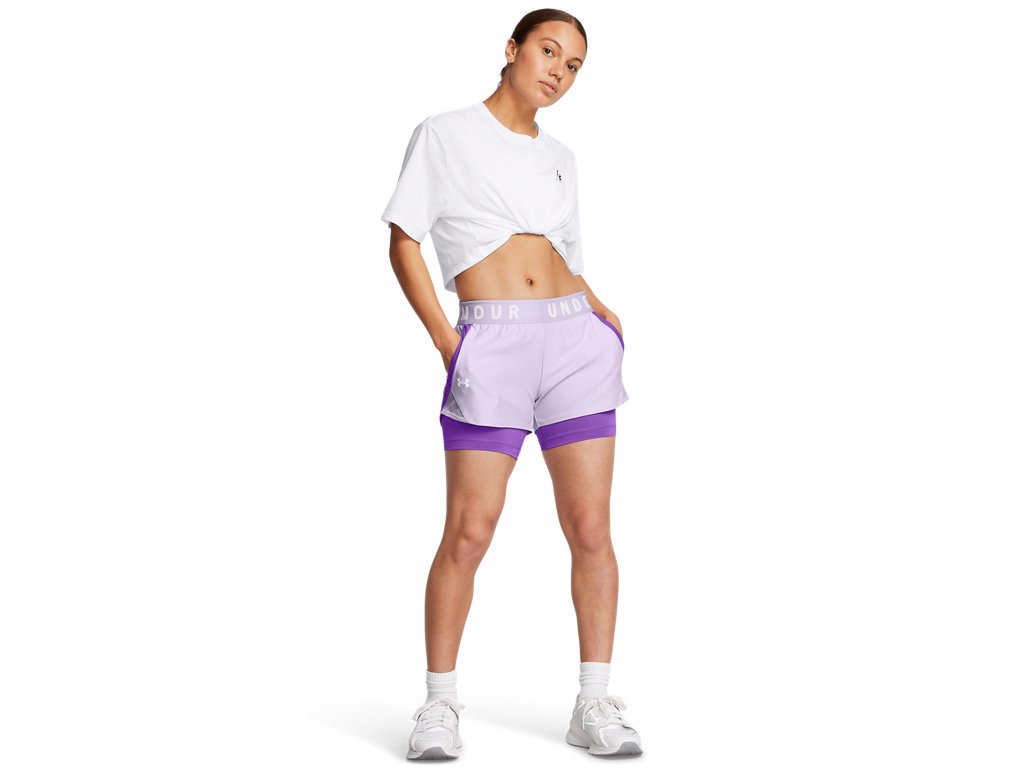 Under Armour Womens Play Up 2-in-1 Shorts - Sweat Wicking and Quick Drying