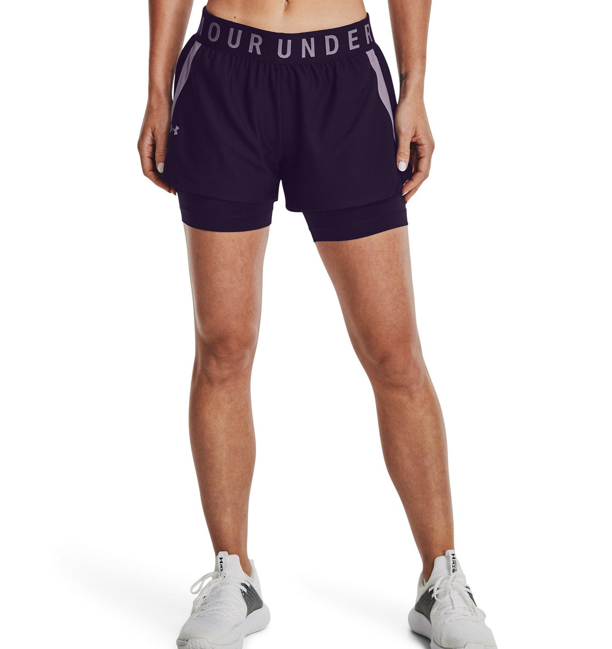 Under Armour Womens Play Up 2-in-1 Shorts - Sweat Wicking and Quick Drying