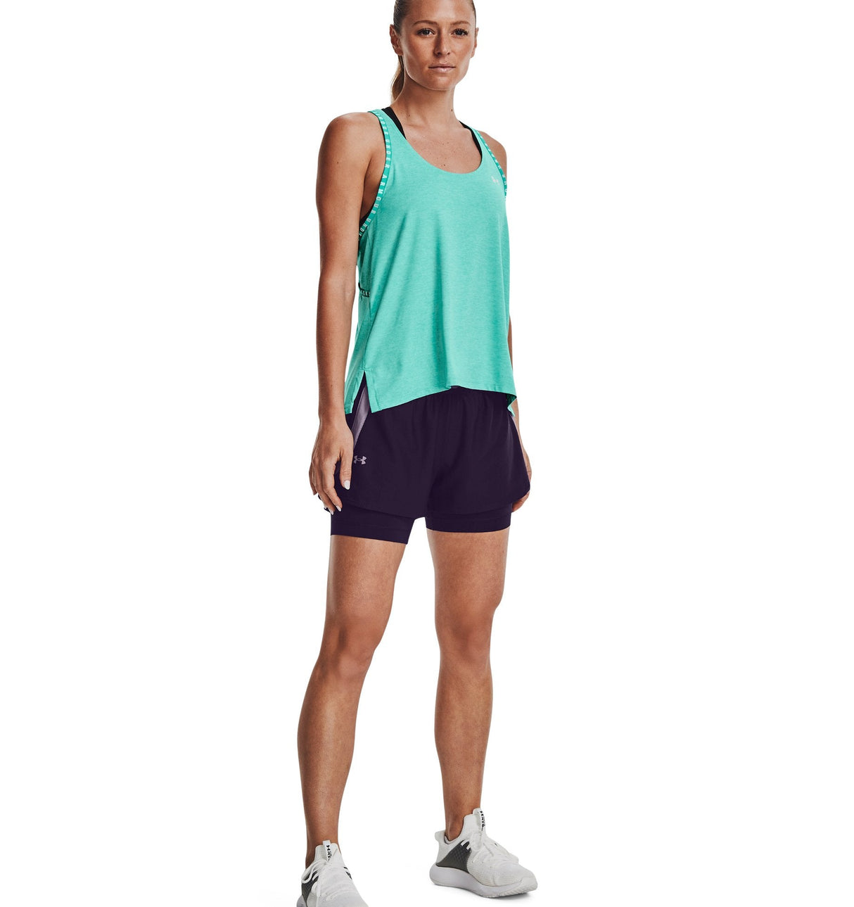 Under Armour Womens Play Up 2-in-1 Shorts - Sweat Wicking and Quick Drying