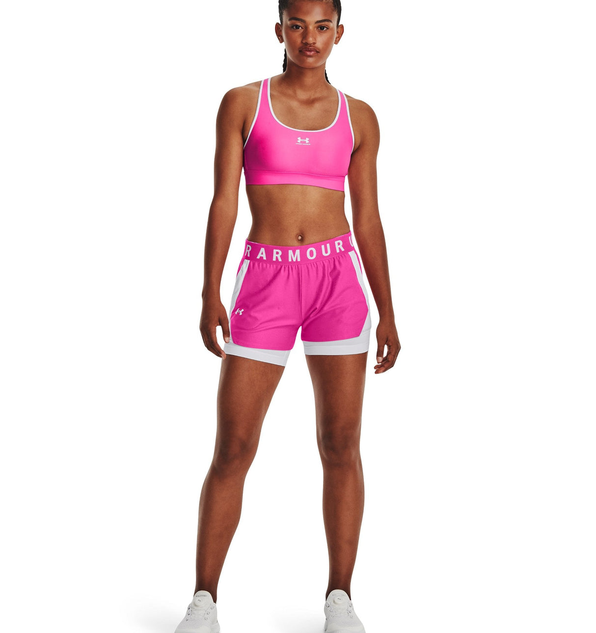 Under Armour Womens Play Up 2-in-1 Shorts - Sweat Wicking and Quick Drying