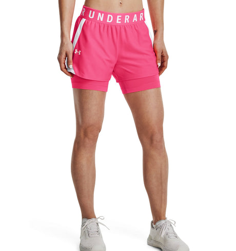 Under Armour Womens Play Up 2-in-1 Shorts - Sweat Wicking and Quick Drying