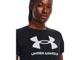 Under Armour Womens Rival Logo Short Sleeve T-Shirt - Quick-Drying Cotton Blend
