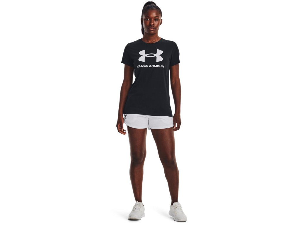 Under Armour Womens Rival Logo Short Sleeve T-Shirt - Quick-Drying Cotton Blend
