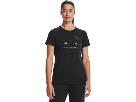 Under Armour Womens Rival Logo Short Sleeve T-Shirt - Quick-Drying Cotton Blend