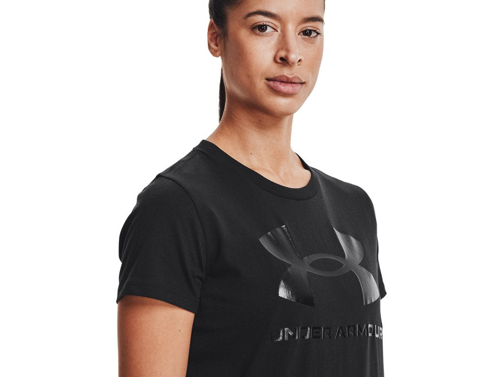 Under Armour Womens Rival Logo Short Sleeve T-Shirt - Quick-Drying Cotton Blend