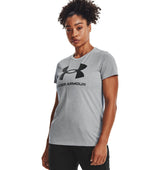 Under Armour Womens Rival Logo Short Sleeve T-Shirt - Quick-Drying Cotton Blend