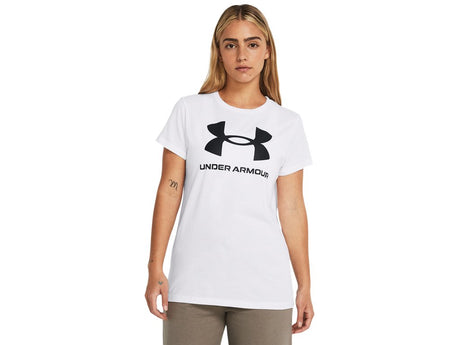 Under Armour Womens Rival Logo Short Sleeve T-Shirt - Quick-Drying Cotton Blend