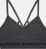 Under Armour Womens Seamless Low Long Heather Sports Bra - Adjustable Cross Back Design