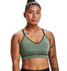 Under Armour Womens Seamless Low Long Heather Sports Bra - Adjustable Cross Back Design