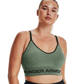 Under Armour Womens Seamless Low Long Heather Sports Bra - Adjustable Cross Back Design