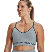 Under Armour Womens Seamless Low Long Heather Sports Bra - Adjustable Cross Back Design