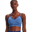 Under Armour Womens Seamless Low Long Heather Sports Bra - Adjustable Cross Back Design