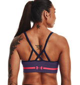Under Armour Womens Seamless Low Long Heather Sports Bra - Adjustable Cross Back Design