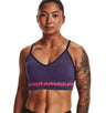 Under Armour Womens Seamless Low Long Heather Sports Bra - Adjustable Cross Back Design