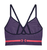 Under Armour Womens Seamless Low Long Heather Sports Bra - Adjustable Cross Back Design