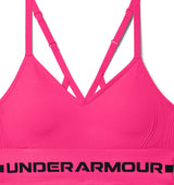 Under Armour Womens Seamless Low Long Heather Sports Bra - Adjustable Cross Back Design