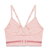 Under Armour Womens Seamless Low Long Heather Sports Bra - Adjustable Cross Back Design