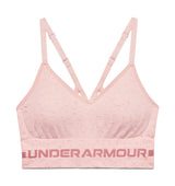 Under Armour Womens Seamless Low Long Heather Sports Bra - Adjustable Cross Back Design