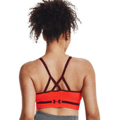 Under Armour Womens Seamless Low Long Heather Sports Bra - Adjustable Cross Back Design