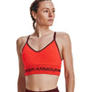 Under Armour Womens Seamless Low Long Heather Sports Bra - Adjustable Cross Back Design