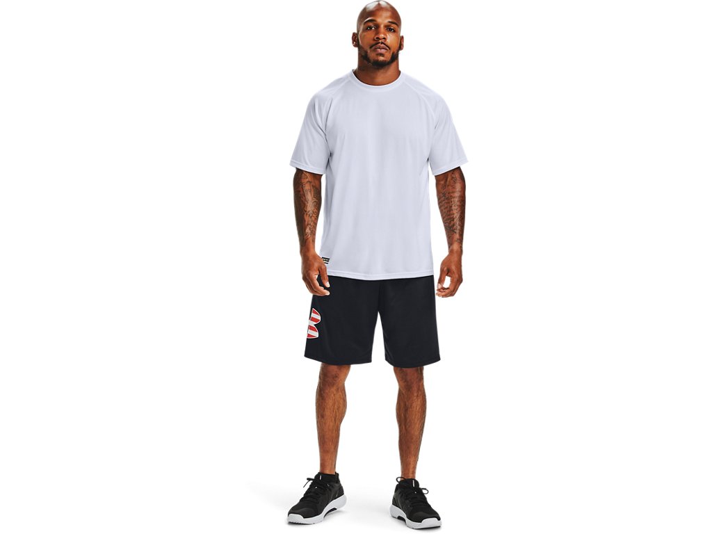 Under Armour Mens Freedom Tech Big Flag Logo Shorts - Quick-Drying Fabric