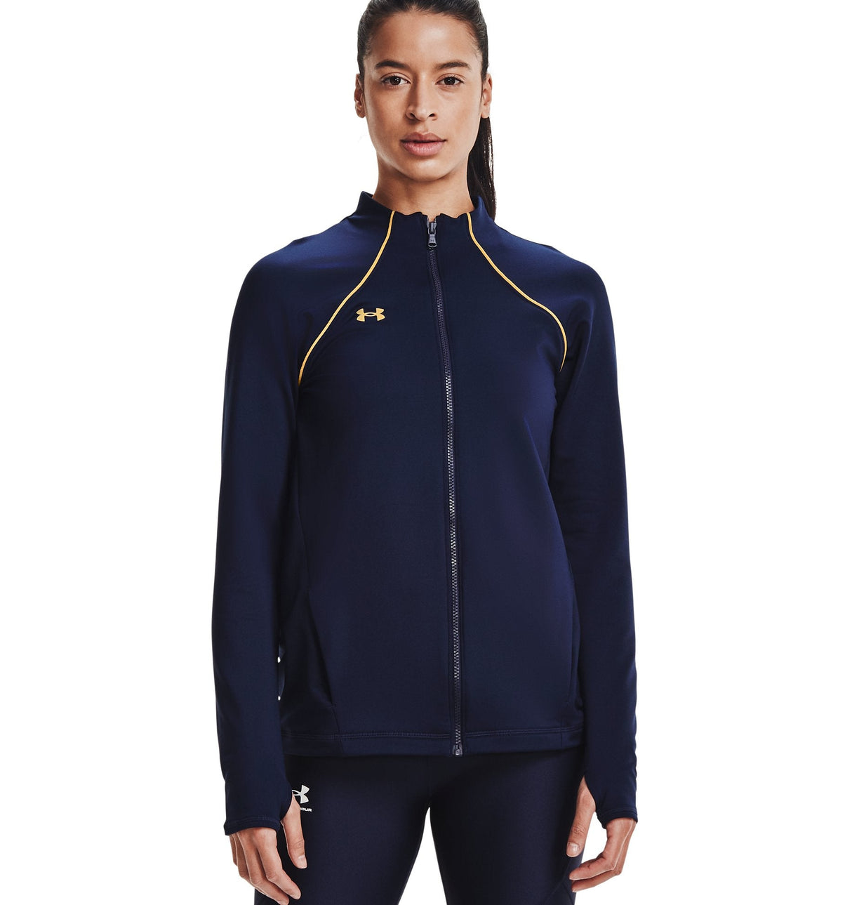 Under Armour Womens Layer Up Full-Zip Jacket - Dual-Layer ColdGear Fabric