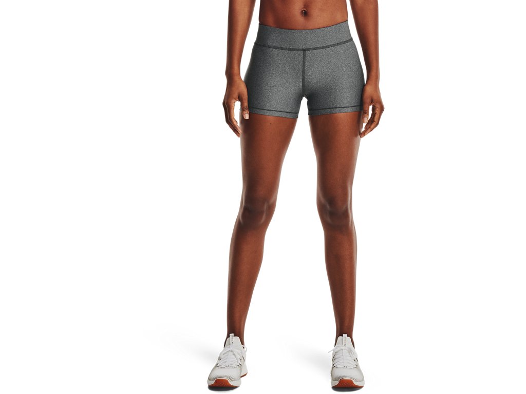 Under Armour Womens HeatGear Mid-Rise Shorty Shorts - Superior Sweat Wicking