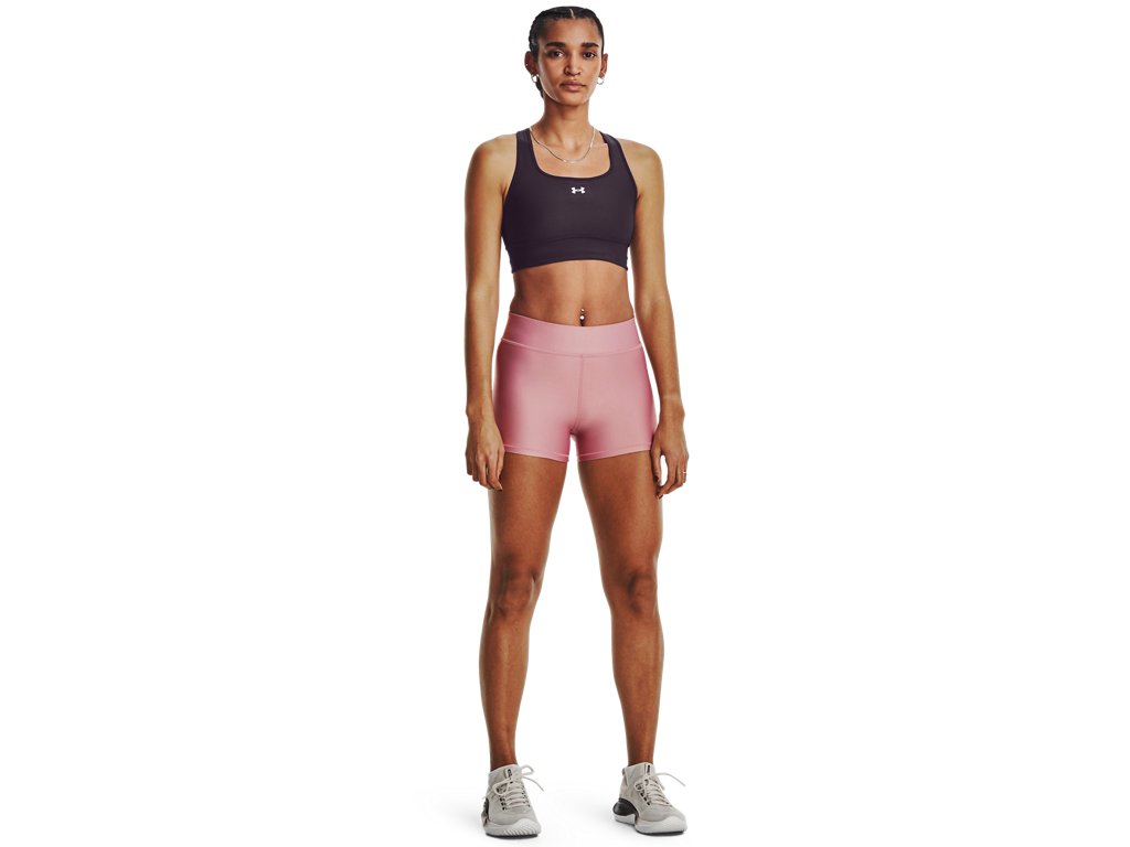 Under Armour Womens HeatGear Mid-Rise Shorty Shorts - Superior Sweat Wicking