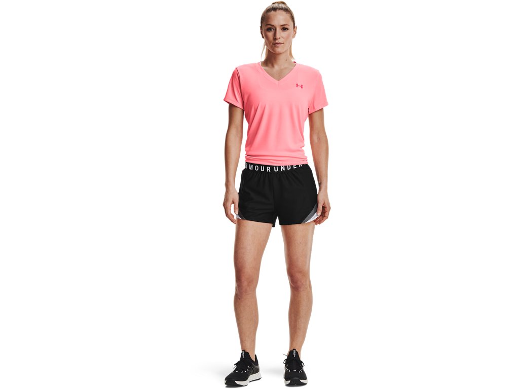 Under Armour Womens Play Up 3.0 Tri Color Shorts - Sweat Wicking