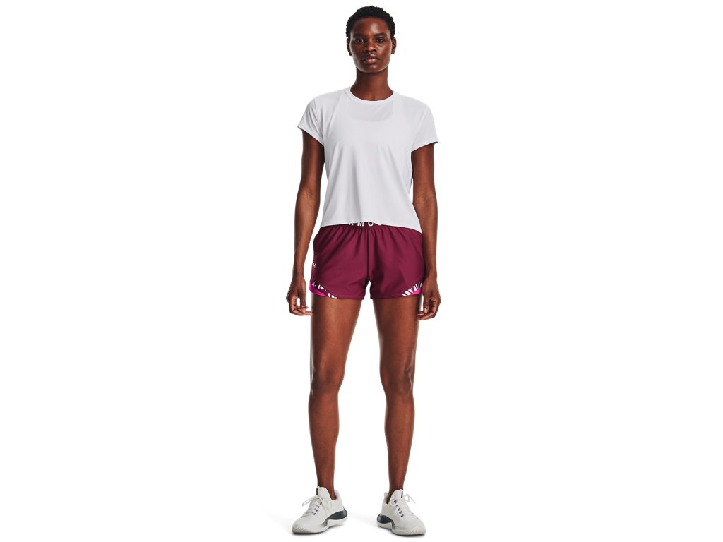 Under Armour Womens Play Up 3.0 Tri Color Shorts - Sweat Wicking