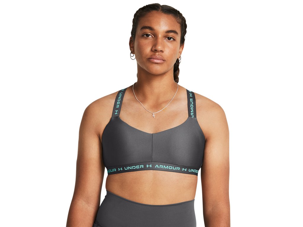Under Armour Women's Crossback Low Sports Bra - Sweat-Wicking