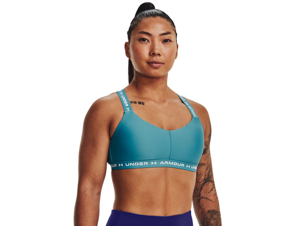Under Armour Women's Crossback Low Sports Bra - Sweat-Wicking