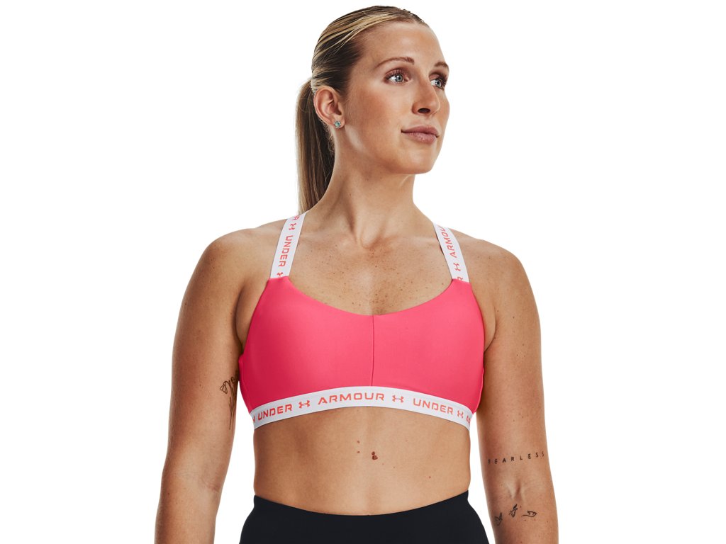 Under Armour Women's Crossback Low Sports Bra - Sweat-Wicking