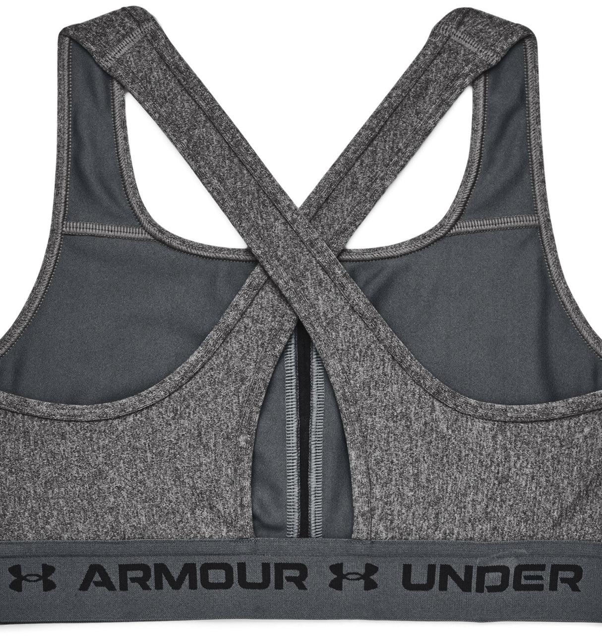 Under Armour Women Mid Crossback Heather Sports Bra - Strategic Support for Medium-Intensity Activities